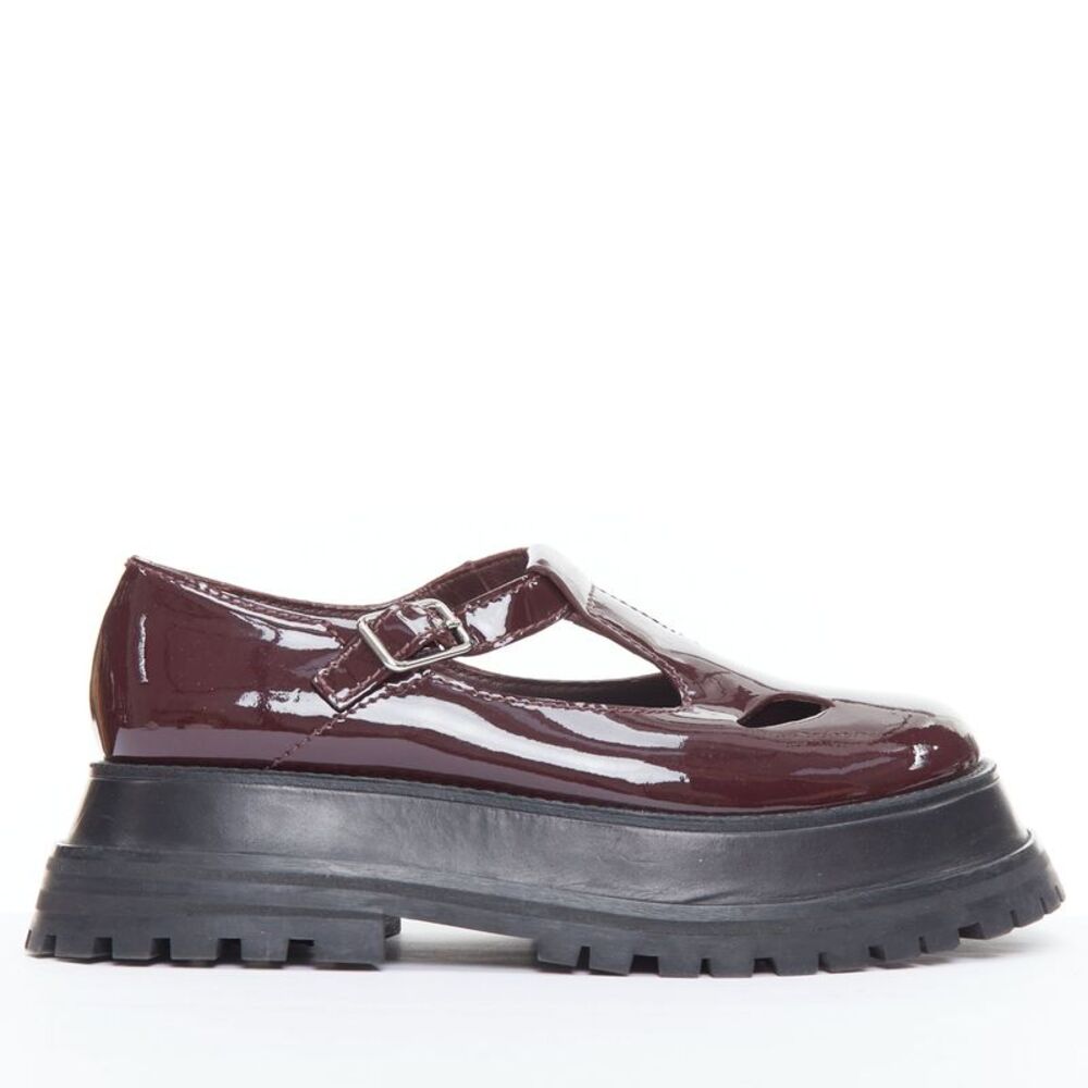 Burberry Patent Maryjane Platform Shoes